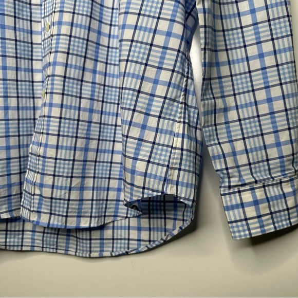 Ralph Lauren Blue Plaid Classic Fit Button Down Shirt Size Medium - Picture 5 of 8
